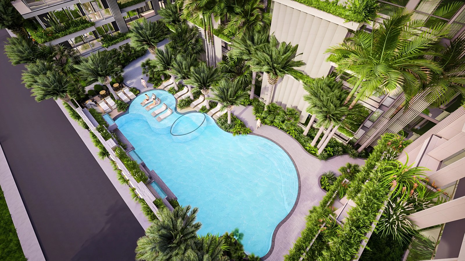 Courtyard pool